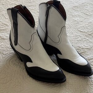 Lucchese Monochrome Western Ankle Boots